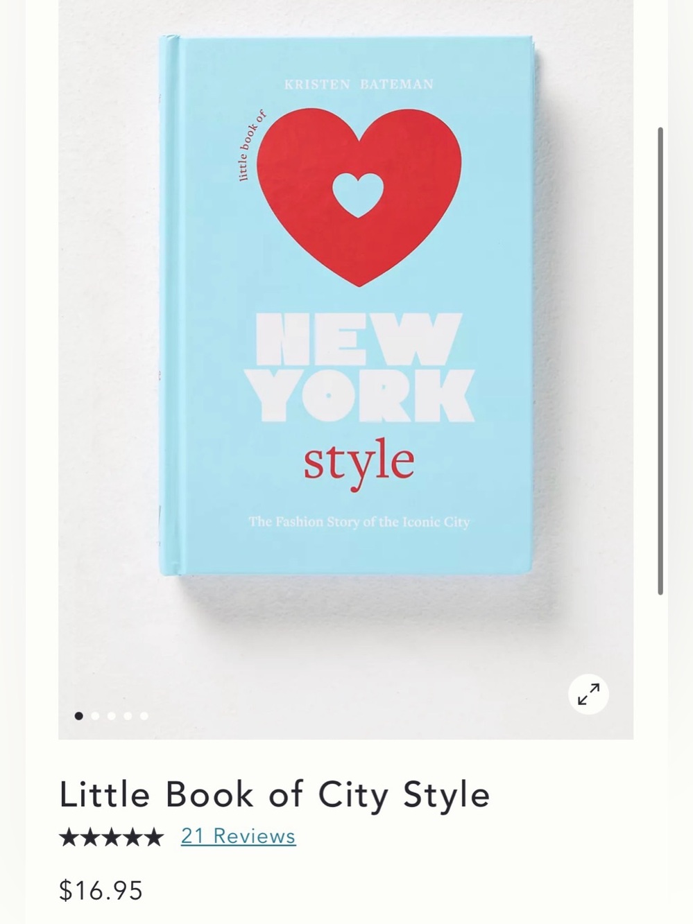 New York Little Book of City Style - Blue with Red Heart